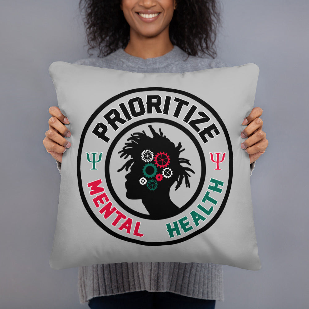 "Prioritize Mental Health" Pillow