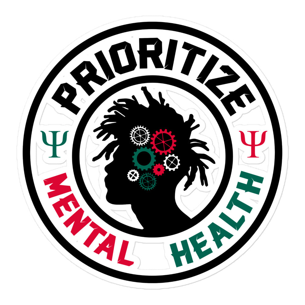"Prioritize Mental Health" stickers