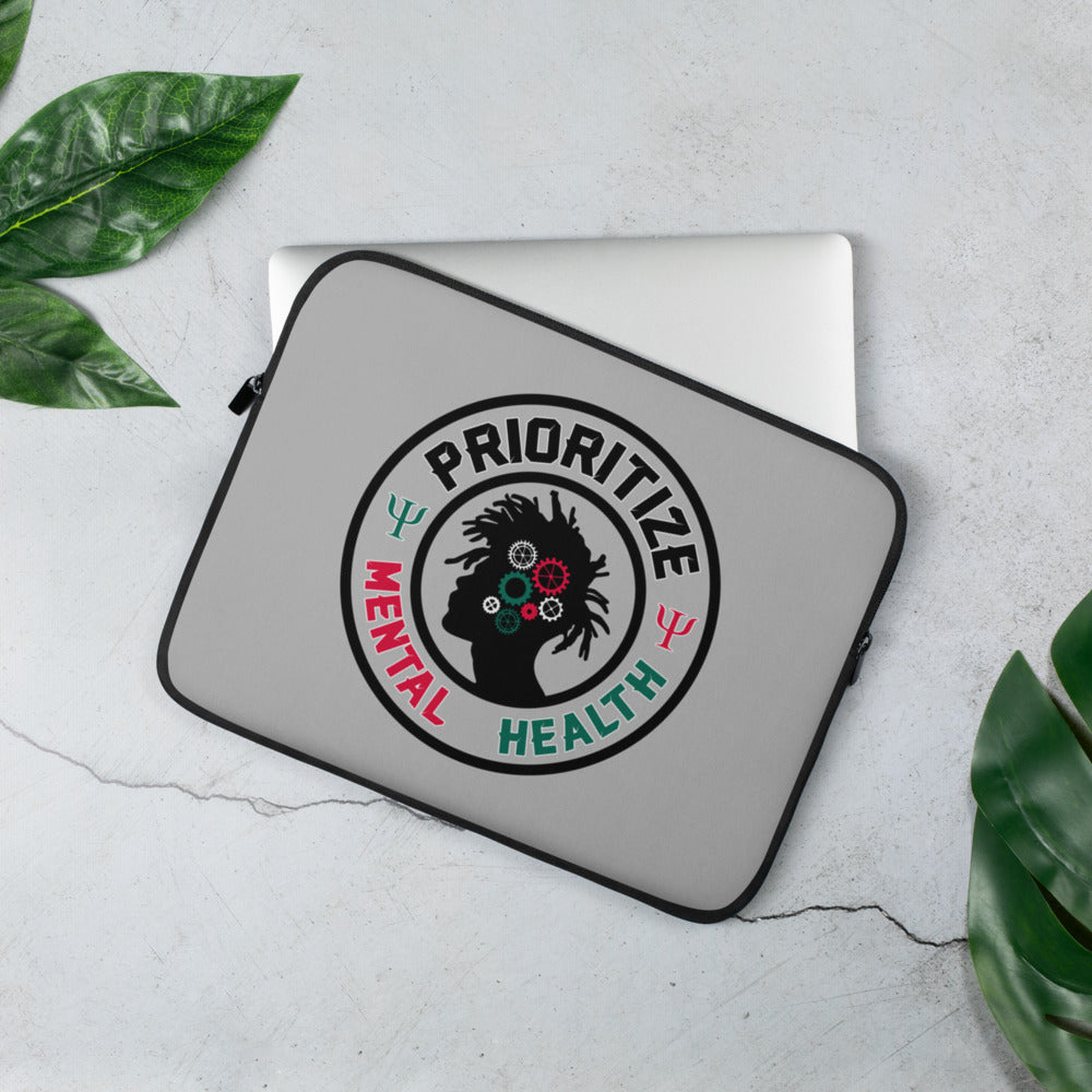 "Prioritize Mental Health" Laptop Sleeve
