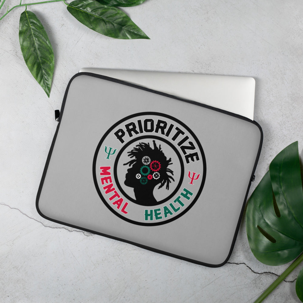 "Prioritize Mental Health" Laptop Sleeve