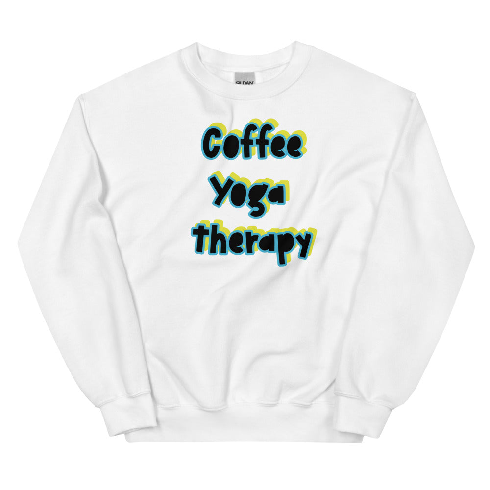 "Coffee, Yoga, Therapy" Unisex Sweatshirt