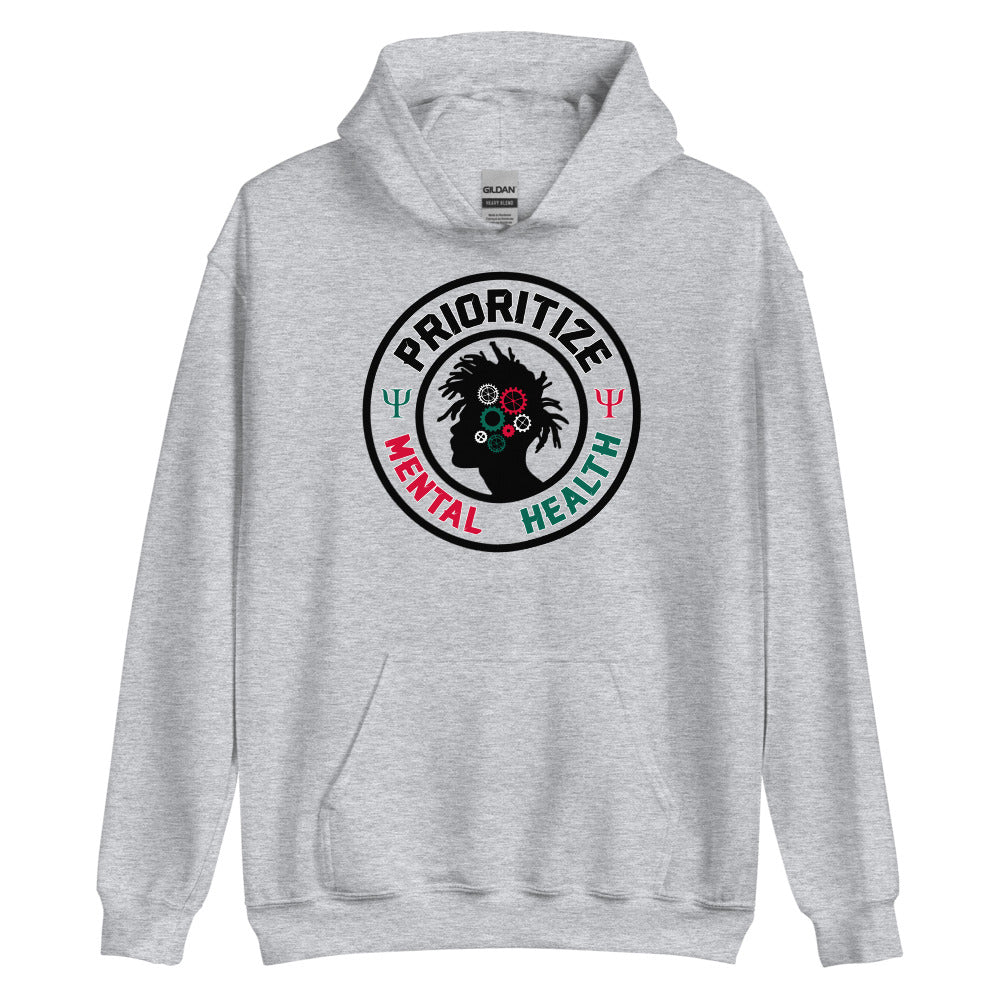 "Prioritize Mental Health" (King) Unisex Hoodie
