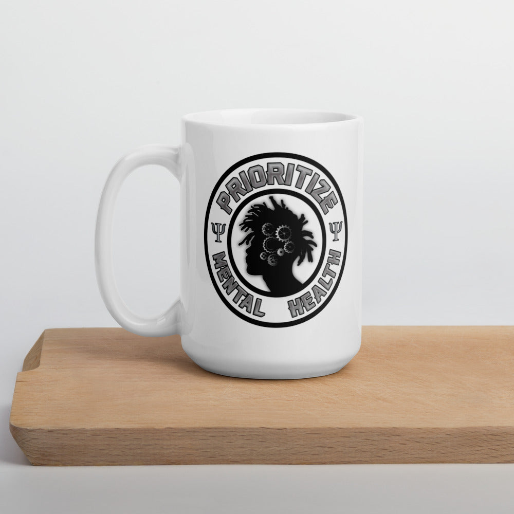 "Prioritize Mental Health" mug (15 oz)
