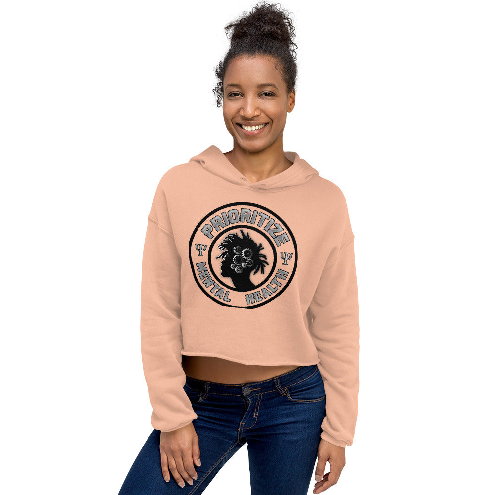"Prioritize Mental Health" Crop Hoodie